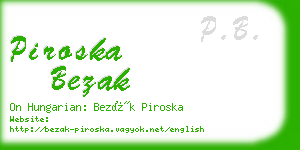 piroska bezak business card